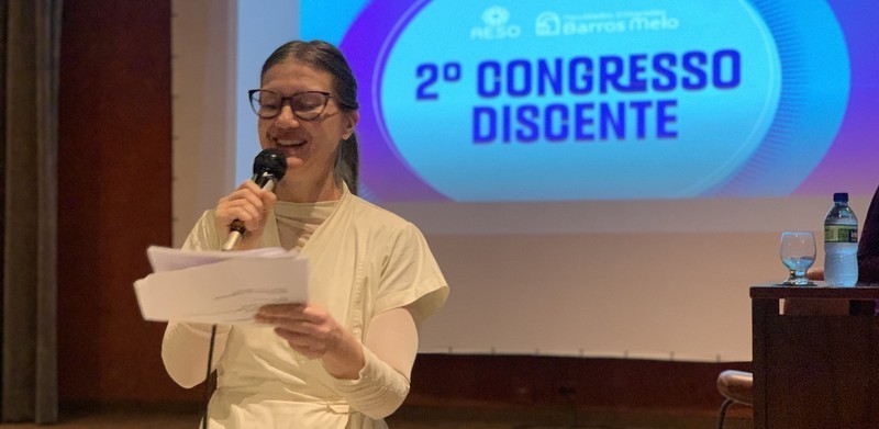 A professora Milena Travassos no II Congresso Discente (Fotos: Thayse Medeiros)