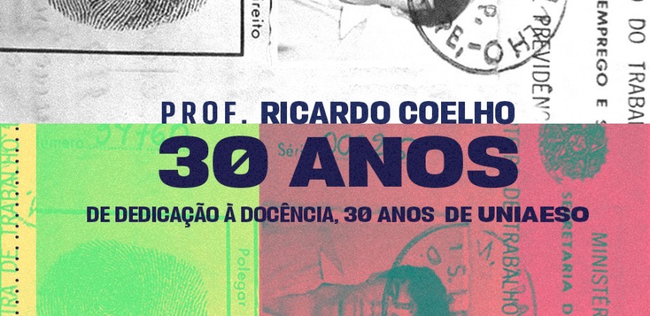 O professor Ricardo comemora 30 anos de Uniaeso neste ano.